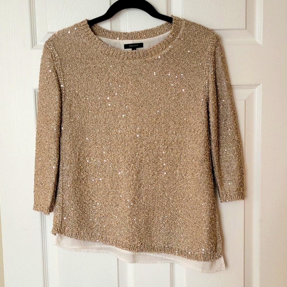RE & CO  xs  Gold Sweater
